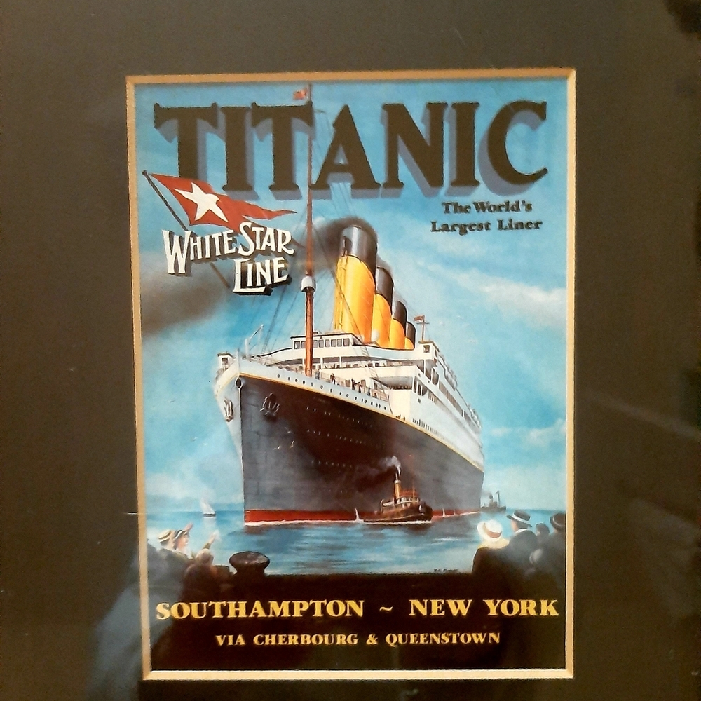 Titanic Framed Art Print with Black Frame - Picture 2 of 3